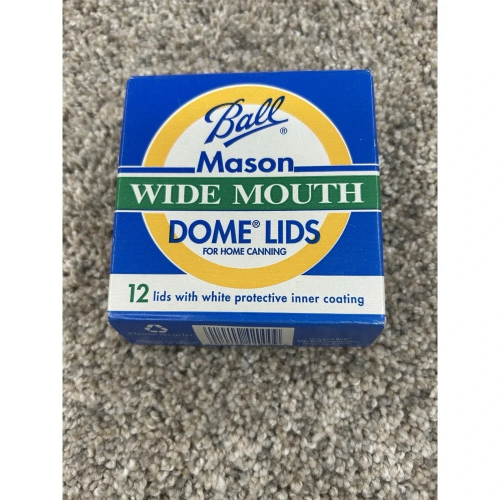 Ball Mason Jar Wide Mouth Dome Canning Lids - Vintage - 12‎ Pack - New